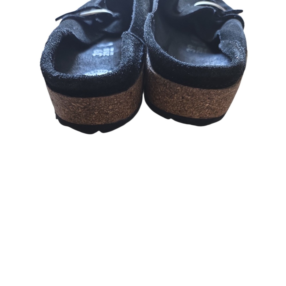 Birkenstock Buckley Black Suede Moccasin Clogs Mules Buckle EU 39 US 8 - Picture 12 of 14